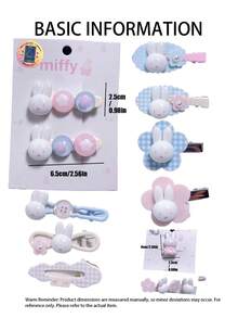 MIFFY Official Cute Kawaii Cream Style Rabbit Hair Clip, Pearl Flower No Trace Bang Side Barrette, Sweet Girly Versatile Hair Accessory For Women Girls, 2026 Viral Tk Ins Daily Hairstyle Decor Lovely Gift Limited Edition - Hair Clip - View 4