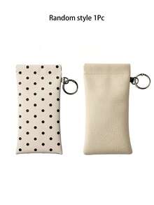 Portable Polka Dot Auto-Closing Glasses Case With Cloth Bag And Clip Hanging Storage Bag, Fashion Protective Glasses/Glasses Pouch, Auto-Closing Storage Box (1pc) - Multicolor - View 7
