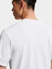 Nike Men's AS M NK DF HYVERSE GFX SS TOP Short Sleeve T-Shirt Knit Collarless Short TIF2788-100 - White - View 5