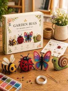 1 Set Beaded Embroidery Kit, 2026 Highland Cow Animal Beaded Handmade Set, Handmade Beaded Art Mosaic Kit, Includes Highland Cow, Skull, Bird Patterns, Suitable For Adults, Teens And Beginners DIY Projects, Stress Relief Creative Handmade Decoration Gift, Halloween, Christmas Gift - Multiple Colors - View 7
