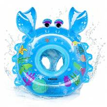 Baby Inflatable Crab Swim Ring With Seat And Handles, Summer Pool Beach Water Toy For Infants And Toddlers - Multicolor - View 7