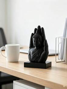 Black And White Buddha Hand Sculpture, Desktop Buddha Statue, Meditation Decor, Office Decor, Desktop Sculpture - Suitable For Home, Office And Other Scenes - Home Decor | Desktop Statue | Office Decor | Best Gift For Friends - Buddha's Hand Sculpture - View 3