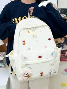 New Cartoon Back To School Season Versatile Couple Multifunctional Large Capacity Comfortable Minimalist Elegant Suitable For Various Occasions Backpack (No Accessories Included) - Multicolor - View 2