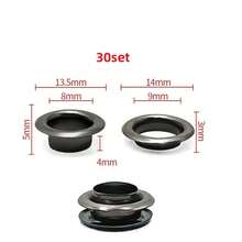 10/30/50 Set Metal Eyelet With Washer Grommet Ring Air Hole Rivet For Leather Bag Shoes Belt Cap Clothes - A - View 29