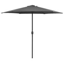 Ombrellone da Giardino Antracita 270x246 cm Paletto in Alluminio con Manovella, Tetto Ventilato Protezione UV 6 Stecche in Acciaio, per Terrazza Balcone Giardino Piscina - B - Visualizzare 8