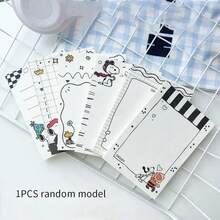 SNOOPY PEANUTS Cartoon A7 Sticky Note Set, 6 Random Cute Character Designs, Thick Paper No Bleed-Through, Self-Adhesive For Daily Memos, Planner Layout, Message Notes And More, Minimalist Korean Style, Suitable As Planner Supplies, Office Notes, Student Stationery, Personal Use - Multicolor - View 9