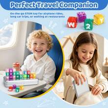 Kids Magnetic Letters & Numbers - Transparent Magnetic Cubes With Letters and Corners - View 6