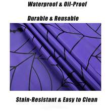 1pc/3pcs Waterproof Disposable Purple Spider Web Tablecloth Rectangular Table Cover, Horror Gothic Decor For Halloween Dinner Party Supplies - Spider Web Tablecloth - View 3