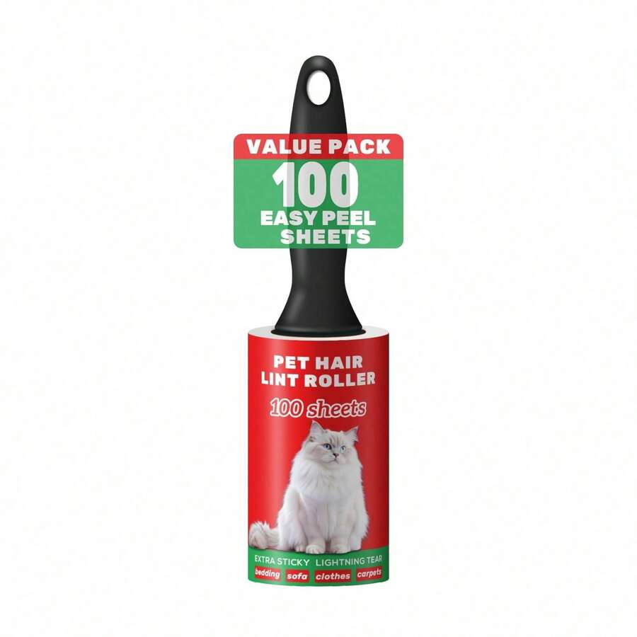 Super Sticky Pet Hair Roller, 100/200/400 Sheets Value Pack, Dog And Cat Hair Remover For Clothes, Sofa, Carpet, Bedding
