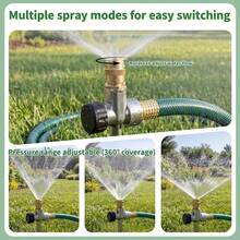 Garden Lawn Sprinkler (2pcs), Metal Nozzle With Aluminum Alloy Ground Stake Base, Adjustable Brass Nozzle, Suitable For Yard, Garden, Vegetable Patch And Small To Medium Lawn Irrigation - View 2