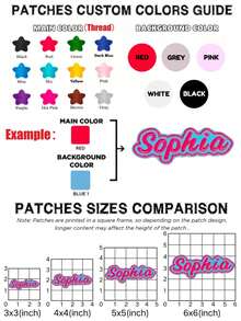 3-6 Inch Iron-On Name Patch, Large Back Embroidery Patch For Jacket, Home Decor, Decoration, Personalized Gift, Customized Gift, Personalized Name Embroidery Patch, Customized Text Embroidery Patch, Sew-On/Iron-On Patch Accessories, Suitable For Hats And Backpacks - Multicolor - View 8