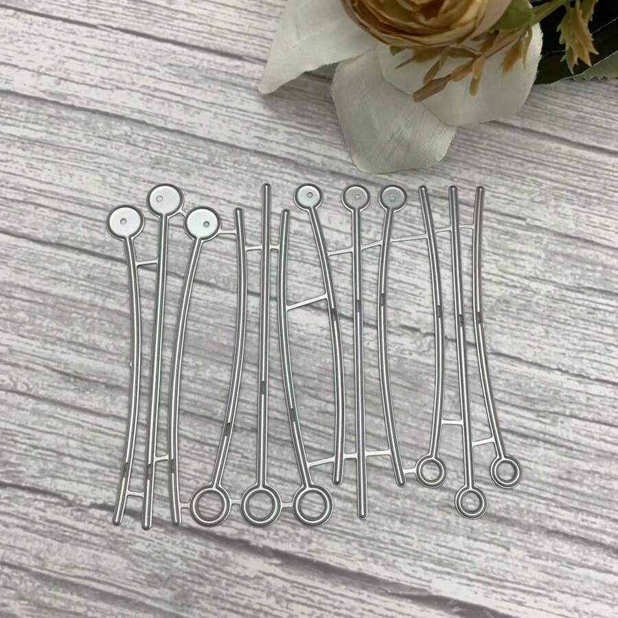 DIY Star-Shaped Metal Cutting And Embossing Template Tool For DIY Scrapbooking, Cardmaking, And Photo Album Craft Decoration - Silver - View 1