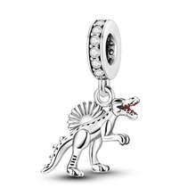 1pc Silver Plated Animal Series Forest Elephant Tiger Lion Dinosaur Zebra Sloth Rabbit Panda Pendant Beads Suitable For Bracelet Bangle Necklace Beads Suitable For DIY Jewelry Making Human And Nature Theme Beads - Silver - View 14
