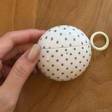 Korean Style Solid Color Minimalist White Base Dark Blue Polka Dot + Pendant Compatible With Samsung FreeBuds5i/6i Cute Earphone Case FreeBuds7i New Protective Case Pendant FreeBuds SE2/SE3 Korean Style Earphone Shell FreeClip/Clip-2 Fresh Girls Earphone Shell Buds Pro/2Pro/FE Premium Minimalist Protective Case Buds3/3Pro/3FE Fashion Creative Buds4/4Pro Love Style Earphone Shell - White - View 8