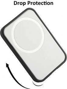 Funda protectora para batería portátil magnética compatible con iPhone - Cubierta protectora anti-caídas de TPU, compatible con MagSafe | Funda protectora para cargador | Diseño de textura mate y cierre (Batería no incluida) - Negro - Ver 6