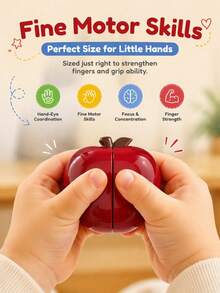 Large Montessori Apple Shaped Number Matching Toy, Interactive Educational Toy Suitable For 10 Months To 12 Years Old Boys And Girls, Birthday Gift - Multicolor - View 7