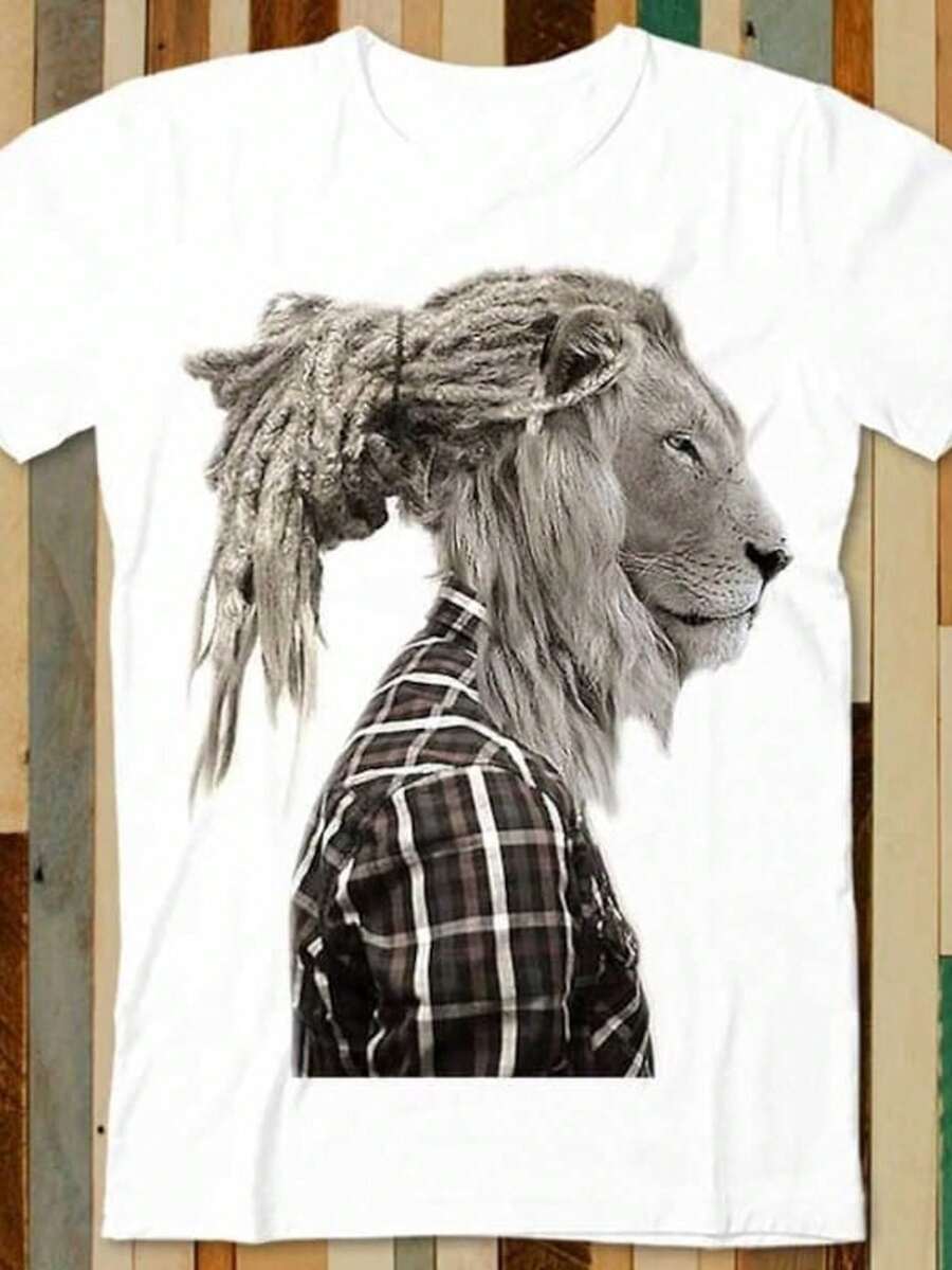 Lil Bit Country Lil Bit Rock N Roll Pattern T Shirt,Retro Style,Rustic Style,Western Wind,Cowboy Style - 白色 15 - 查看 1