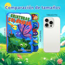 1pc Spanish Foam Book, Insect / Number / Ocean Shape / Basic Vocabulary Theme, With Beautiful Illustrations To Attract Children's Attention And Inspire Imagination, Excellent Spanish Language Learning Book Back To School - Multicolor - View 3