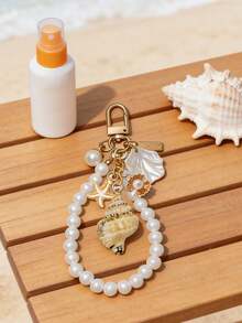 Cute Beaded Pendant, Asymmetrical Shell, Starfish, Conch And Starfish Packaged Jewelry, Wallet Pendant, Elegant Women's Accessory, Beach Accessory | Elegant Keychain, Suitable For Men And Women, Perfect For Beach Summer Vacation, Ocean Embroidered Gift, Suitable For Women's Car Keys, Packaged Jewelry, Decoration, Gift, Perfect Gift For Holidays, Birthdays, School Opening, Anniversaries, Weddings, Teacher's Day And More - Multicolor - View 8