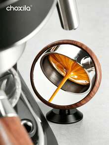 choxila 1pc Espresso Extraction Mirror For Bottomless Portafilter, Observable Coffee Extraction Speed, Multi-Directional Rotation, With Adjustable Magnetic Tray, Espresso Machine Accessory - Espresso Shot Mirror - View 1