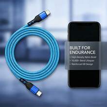 C-C Data Transfer Cable, Compatible With IPhone 15 16 17 Series, Galaxy S23/S22 And Other Smartphones, Car Charging And Data Cable - Silver - View 7