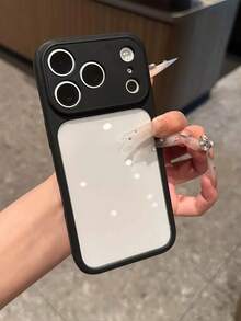 Nouvelle coque de téléphone intelligente, à la mode & mignonne, coque de protection, minimaliste créative personnalisée, matériau 3-en-1, épaissie 2,8 mm, couleur unie colorée, sensation premium mate et douce pour la peau, rose, bleu, noir, blanc, plaque arrière transparente, couverture complète anti-chute, compatible avec iPhone 11/12/13/14/15/16/17/17 Pro Max/17 Pro/12 Pro/12 Pro Max/13 Pro/13 Pro Max/14 Pro/14 Pro Max/15 Pro/15 Pro Max/16 Pro Max/16 Pro - Noir - Voir 4