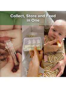Reusable 6ml Colostrum Collector Set, Freeze Heat Breast Milk Storage With Box, Brush & Wipes, Breastfeeding Must-Have For New Mothers - Multicolor - View 1