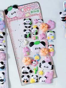 Stiker Panda Busa 3D Kelinci Lucu, Stiker Perekat, Cocok untuk Scrapbooking, Kerajinan DIY & Dekorasi, Stiker Dekoratif Kartun - MultiWarna - View 5