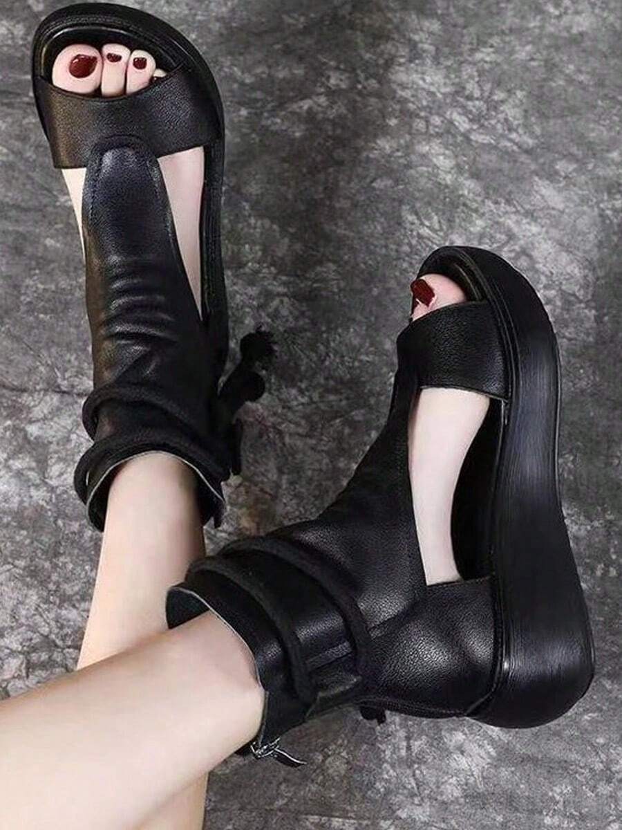 Women Platforms & Wedge Sandals - Black - View 1