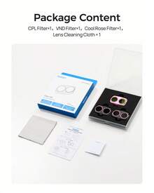 TELESIN CPL VND Cool Rose Magnetic Lens Filter Kit For OSMO Pocket 4P Enhances Color Contrast Adjustable Filter Frame Set For Pocket 4P Accessories - View 10