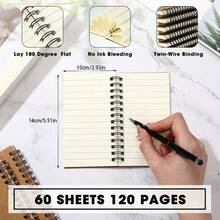 Vintage Spiral Notebook In Stock, Thick Minimalist Kraft Paper Notebook, Portable Mini Notebook Easy To Carry - Coil Type - View 2
