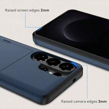 卡槽錢包手機殼，防震保護套，適用 Galaxy S23 S22 S21 S20 S24 S25 FE S24 Ultra Plus A55 A56 A36 A16 A17 - 藍色 - 查看 5