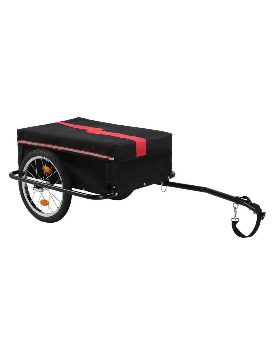 130*68*45cm Steel 100kg 16 Inch Quick Release Wheel Cloth Pocket Trailer Bicycle Trailer Rack - as Pic - View 1