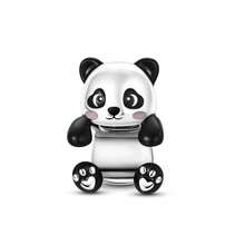 1pc Silver Plated Animal Series Forest Elephant Tiger Lion Dinosaur Zebra Sloth Rabbit Panda Pendant Beads Suitable For Bracelet Bangle Necklace Beads Suitable For DIY Jewelry Making Human And Nature Theme Beads - Silver - View 46