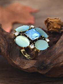1pc Enamel Rhinestone Animal Ring, Vintage Insect Crab Lobster Bird Design, Unique Niche Style Women's Finger Ring, Suitable For Daily Wear And Vacation Outfits - Multicolor - View 15