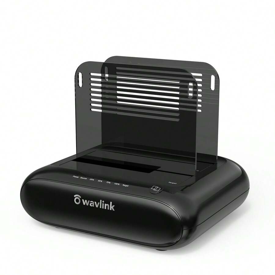 WAVLINK Dual Bay USB 3.0 SATA Hard Drive Docking Station, Offline Clone Dock For 2.5" & 3.5" HDD SSD, SATA I/II/III, UASP 5Gbps, Up To 2*16TB Capacity - View 1