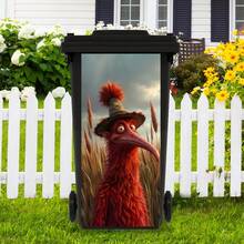 Cute Otter, Puppy, Turkey Animal Print Trash Can Stickers, Waterproof PVC Outdoor Trash Can Posters, Removable Film Stickers, 4 Sizes Available - 1PC - View 33