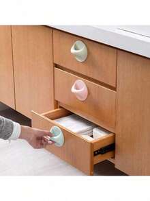 4pcs/1pc No-Drill Door Handle Toilet Lid Lifter Drawer Window Damage Free Push-Pull Handle Strong Adhesive Closet Handle Sliding Door - Multicolor - View 8
