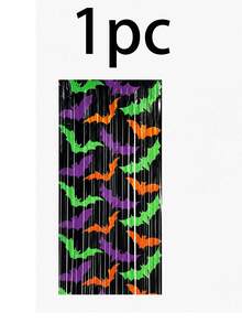 2set Halloween Colorful Bat Decorations, Suitable For Front Door, Entrance, Windows, Spooky Porch Decor Set, Indoor And Outdoor Halloween Home Decoration, Reusable, Also Suitable As Small Gifts Or Holiday Decoration Set - Multicolor - View 10