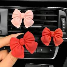 3/4/6 Pcs Pink Bow Car Interior Cute Car Interior Accessories Car Air Vent Decoration Clip Bow Car Air Vent Decoration Clip - A - View 8