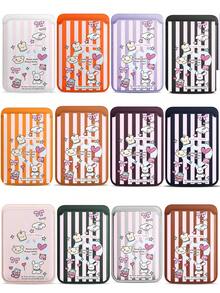 Cute Girly Sketch Style Leather Phone Card Holder Wallet For Magsafe Slim Magnetic Back Pocket Case Accessory - Multicolor - View 11