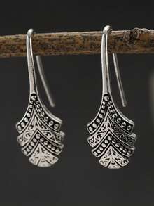 Classic And Simple Copper Hoop Earrings With A Street Vibe, Perfect For Daily Wear And Party Accessories - Antique Silver - View 8