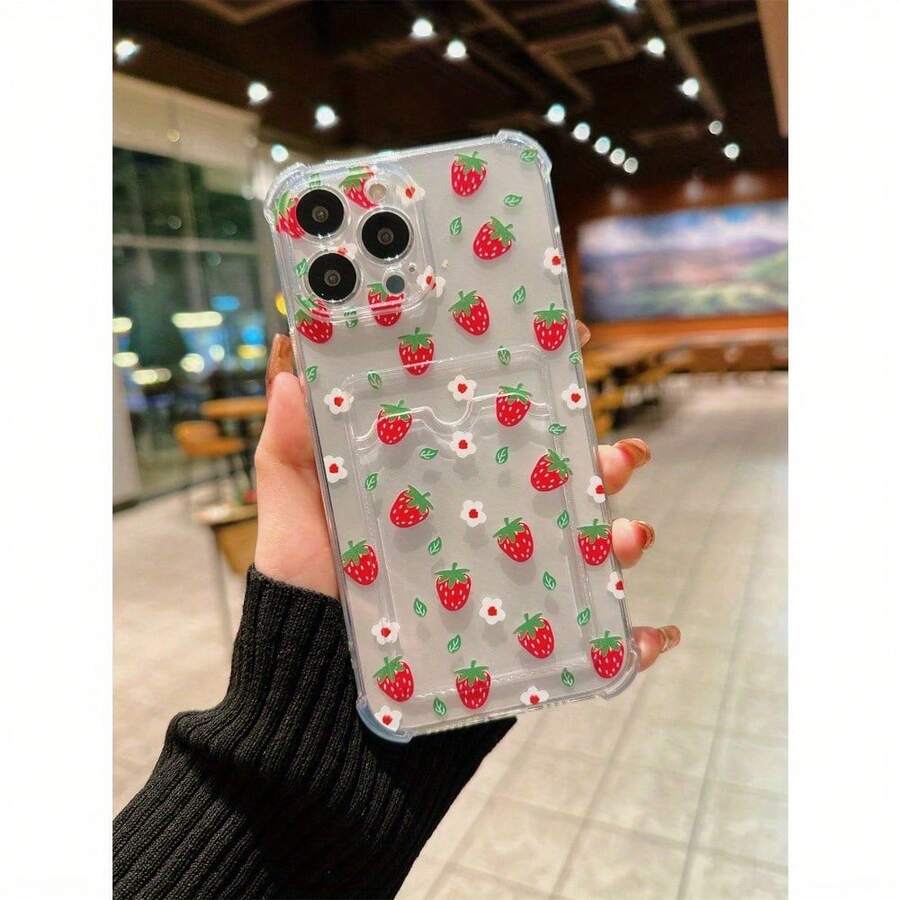 [24h Shipping From DE/FR/ES]Summer TPU Straight Edge Phone Case With Precise Holes And Card Slotthe Perfect Present - A - 查看 1