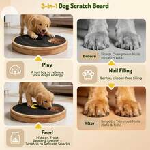 1‑Pack Dog Nail Scratch Board, Reusable Pet Paw File Scratch Pad Featuring Built‑In Treat Storage Compartment, Practical Household Training Tool For Puppy Nail Grinding, Trimming And Scratch‑Behavior Guidance - View 8