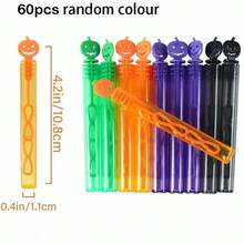 Halloween Pumpkin Bubble Party Favors, Mini Pumpkin Bubble Wands Bulk, Suitable For Halloween, Wedding, Bubble Party Gift Fillers (Bubble Solution Not Included) - Multicolor - View 12