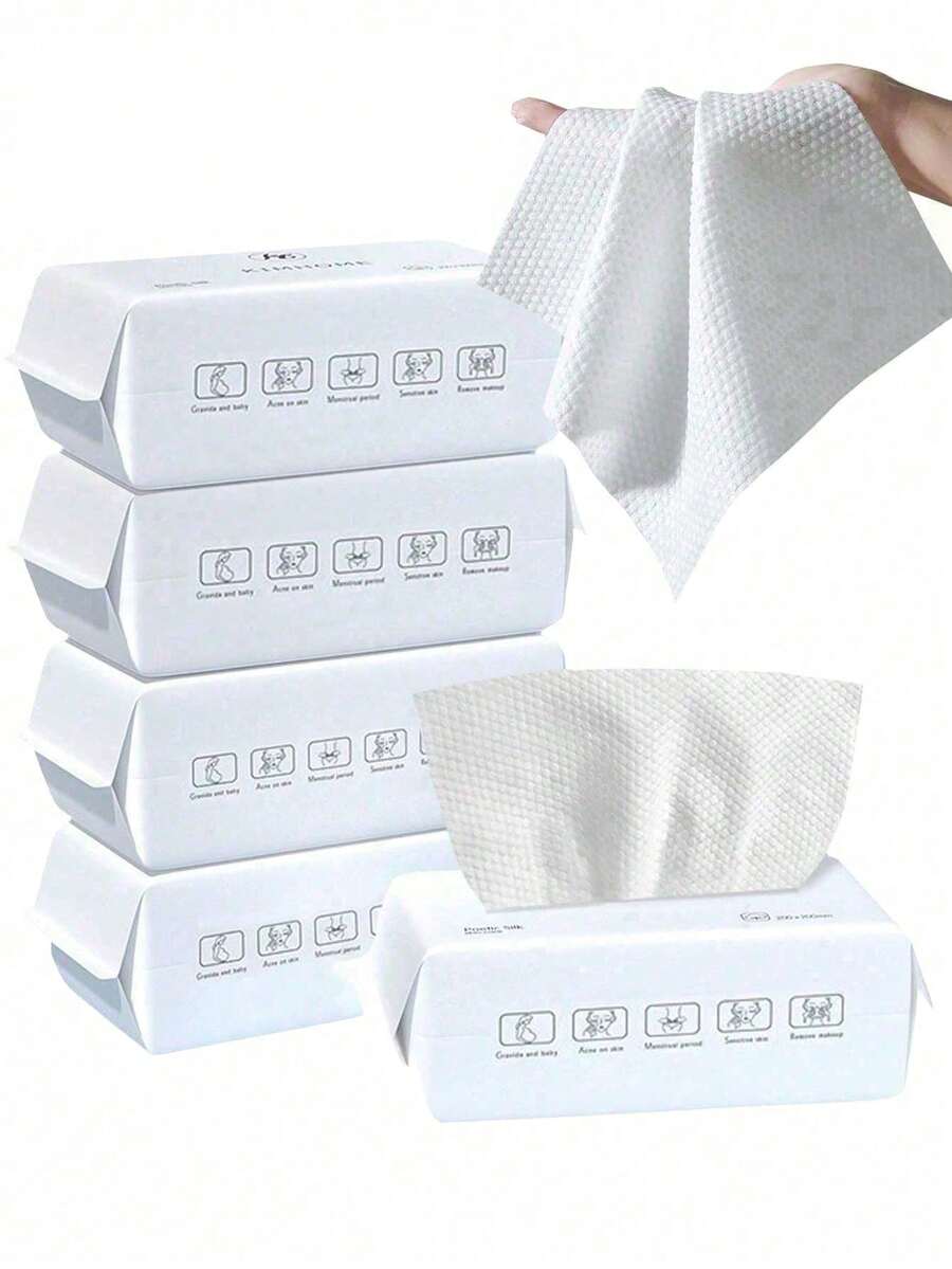 1000/600/500/400/300/200/100/50/30/1片裝一次性洗臉巾 加厚加大柔軟卸妝棉 乾用護膚卸妝配件 適合敏感肌 旅行便攜 - 彩色 - 查看 1