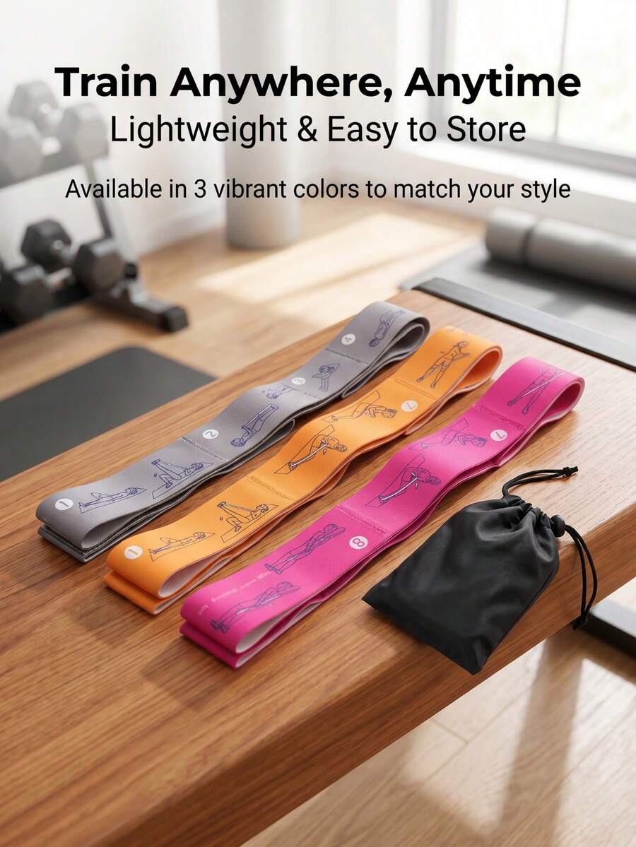 Yoga Training Stretch Resistance Band Fitness Accessory - Grey - View 1