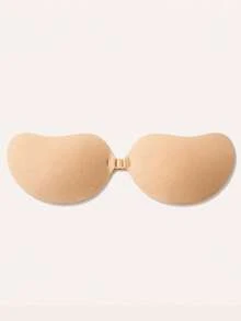 2pcs Women's Adhesive Push-Up Breast Lift Silicone Backless Bra, Self-Adhesive Mango Shaped Bra, Includes Invisible Push-Up Bra - Apricot - View 4