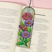 Exquisitely Painted Floral Acrylic Bookmarks, Vintage Arched Window Designs Themed With Daisies, Lilies And Roses For Clipping Reading Pages, Artistic Reading Gifts Ideal For Female Book Lovers And Teachers - One Size Fits All - View 6