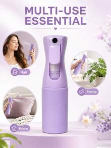 可補充細霧噴霧瓶，附DIY可愛卡通貼紙，空水霧噴霧器，適用於髮型造型、捲髮護理、植物澆水、居家清潔、旅行及日常美容使用 - 均碼 - 查看 5